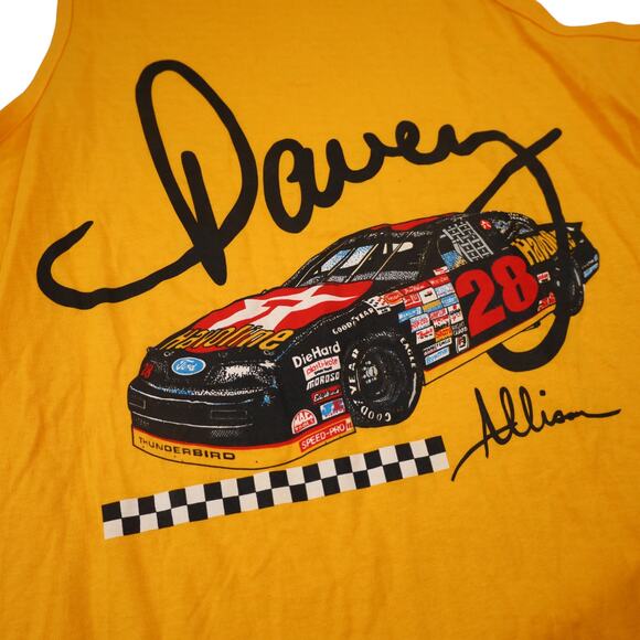 Vintage Nascar  Davey Allison #28 Texaco Havoline Racing Tank Top - Picture 5 of 9